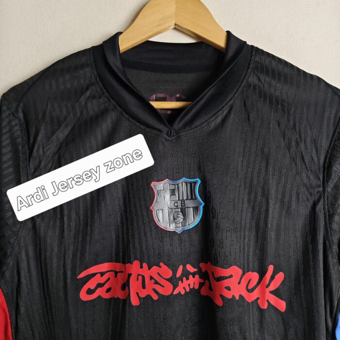 Barcelona 2024 travis scott away red Player edition - Image 4
