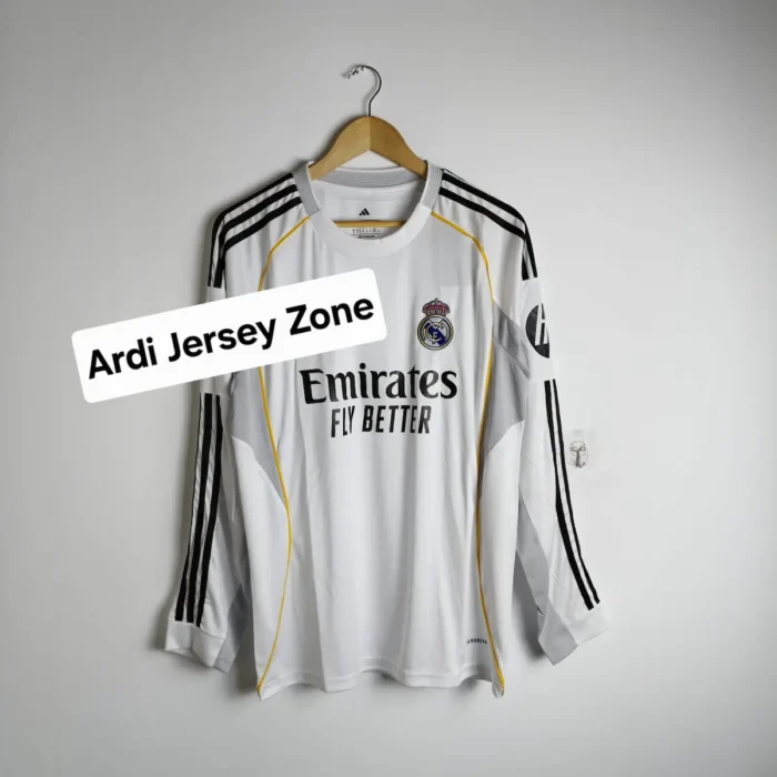 Real Madrid 2025 - 26 home kit fan edition  full sleeve - Image 1