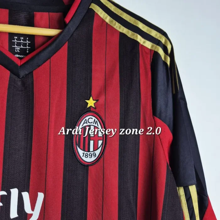 AC Milan 2013 - 14 home kit Full sleeve retro - Image 4