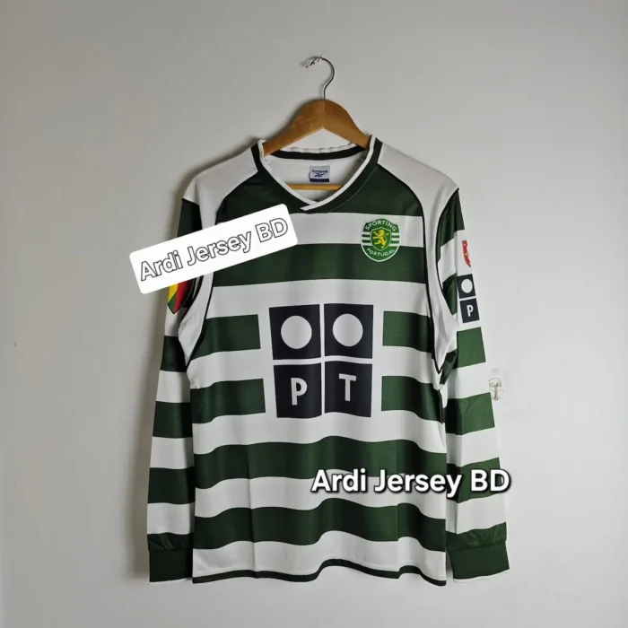 Sporting CP 2002 home kit retro fulll sleeve - Image 1