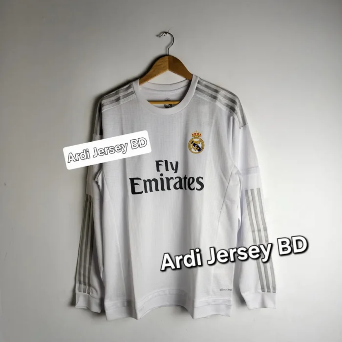 Real Madrid 2015/16 home kit retro full sleeve - Image 1