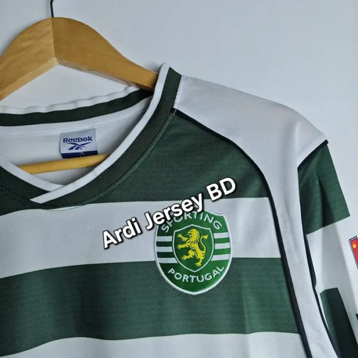 Sporting CP 2002 home kit retro fulll sleeve - Image 3