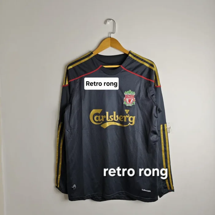 Liverpool 2009 - 10 away kit retro Full sleeve - Image 1