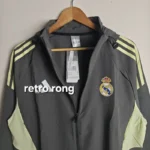 Real Madrid grey widbreaker with hoodie - Image 3